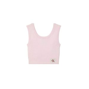 Maglioncino Calvin Klein Donna Woven Label Cable Rosa