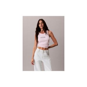 Top Calvin Klein Donna Contour 2X2 Rib Grap Rosa