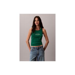 Top Calvin Klein Donna Contour 2X2 Rib Grap Verde