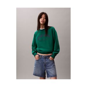 Felpa Calvin Klein Donna Logo Graphic Crewneck Verde