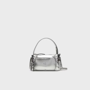 Calvin Klein Borsa Unisex Pocket Silver Nylon Small Fantasia