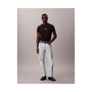 T-shirt Calvin Klein Uomo Micro Monolog Nero