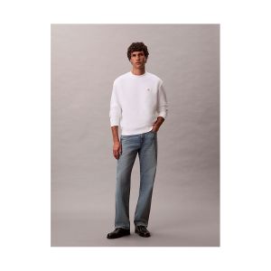 Felpa Calvin Klein Uomo 350Terry Badge Bianco