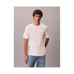 T-shirt Calvin Klein Uomo Waffle Badge Crew Fantasia