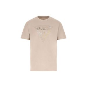 Maglia Guess Uomo Cn Ss Triangle Hd Multicolor Grigio