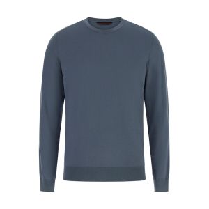 Maglia Guess Uomo Kadir Tech Ls Cn Swtr Blu