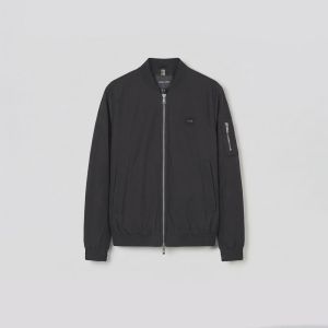 Bomber Antony Morato Uomo Regular Fit in Tessuto Tecnico Nero