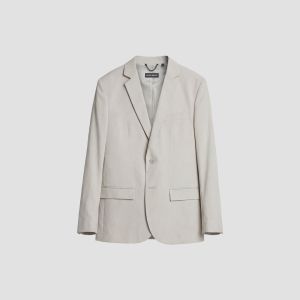 Giacca Antony Morato Uomo Evan Relaxed Fit in Tessuto Twill Tencel e Lino Bianco