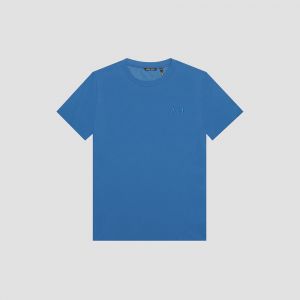 T-SHIRT OVER FIT IN COTONE CON Blu