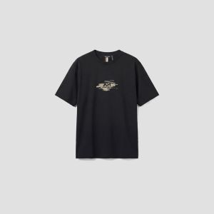 Antony Morato T-shirt uomo relaxed fit in jersey di cotone con stampa Nero