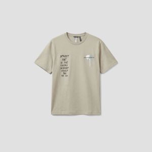 Antony Morato T-shirt uomo relaxed fit in cotone Beige