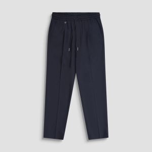 Pantalone Neil Regular Fit In Tessuto Misto Viscosa Stretch Blu