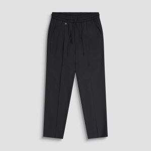 Pantalone Neil Regular Fit In Tessuto Misto Viscosa Stretch Nero