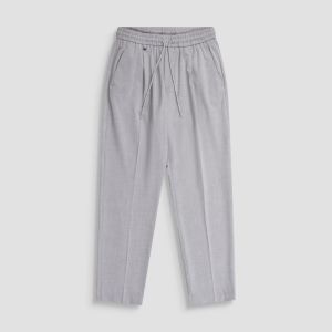 Pantalone Neil Regular Fit In Tessuto Misto Viscosa Stretch Grigio