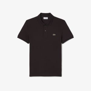 Polo Lacoste L.12.12 slim fit in piqué da uomo Nero