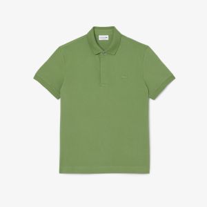 Polo Lacoste Paris regular fit in piqué elasticizzato da uomo Verde