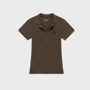 RefrigiWear Flora Polo Donna In Cotone Marrone