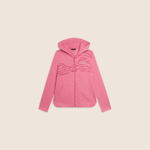 Freddy Felpa con Cappuccio con Zip Donna Rosa Rosa