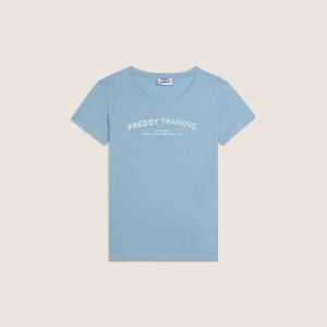 Freddy T-Shirt Manica Corta Donna Azzurro Azzurro