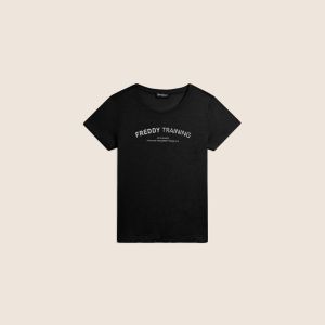 Freddy T-Shirt Manica Corta Donna Nero Nero