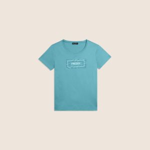 Freddy T-Shirt Manica Corta Donna Azzurro Azzurro