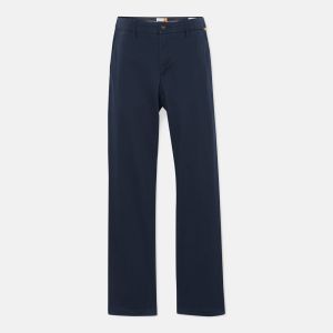 CLAREMONT STRETCH TWILL CHINO PANT (SLIM) DARK SAPPHIRE blu