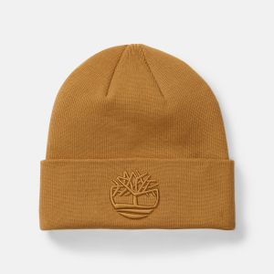 TONAL 3D EMBROIDERY BEANIE WHEAT giallo