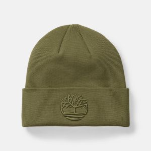 TONAL 3D EMBROIDERY BEANIE LEAF GREEN Verde