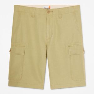 Pantalone Timberland da Uomo Cotton Linen Cargo Shor Sage Verde