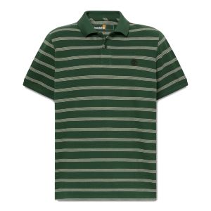 Maglia Timberland da Uomo 4 Rows Stripes Maniche Corte Beige