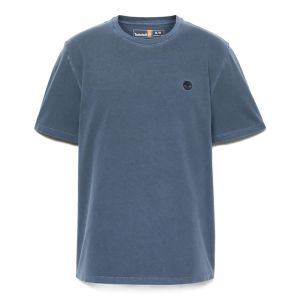 Maglia Timberland da Uomo Garment Dye Short Sleev Blu