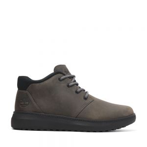 HUDSON ROAD MID LACE UP CHUKKA BOOT DARK GREY FULL GRAIN Grigio