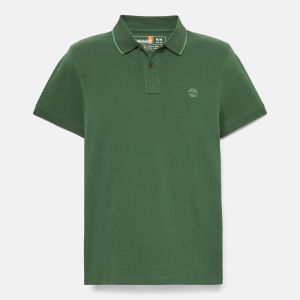 Maglia Timberland da Uomo Printed Neck Maniche Corte Beige