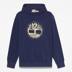 Maglia Timberland da Uomo Tree Logo Lake House Gr Navy Blu