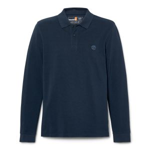 MILLERS RIVER LS MILLERS RIVER PIQUE POLO DARK SAPPHIRE grigio