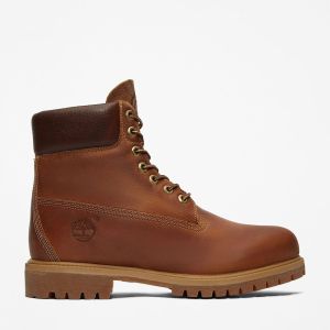 TIMBERLAND PREMIUM 6 INCH LACE UP WATERPROOF BOOT BROWN Cuoio