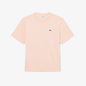 T-shirt Lacoste da donna in cotone Pima relaxed fit Rosa