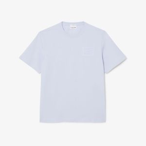 T-shirt Lacoste da uomo in jersey con marchio goffrato Azzurro