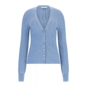 LIVIA LS VN CARDI SWEATER Blu