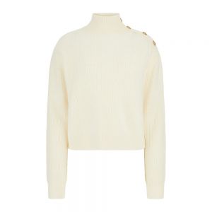 ZYLEE LS MOCK NECK SWEATER Bianco