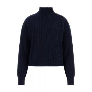 ZYLEE LS MOCK NECK SWEATER Blu