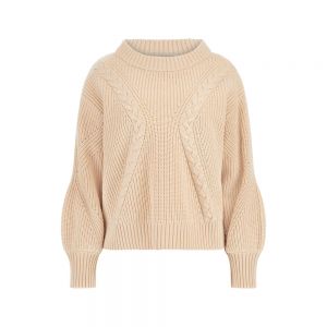 SERENA LS CN SWEATER Marrone