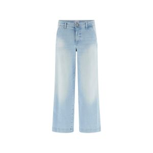 Pantaloni Guess Donna Zoya Wide Leg Crop Blu