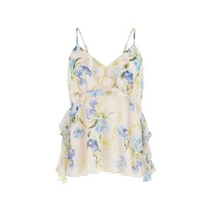 Maglia Guess Donna Sl Linda Ruffled Tank Hotfix Rose