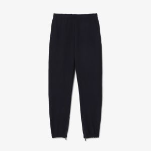Pantaloni Lacoste da donna della tuta in piqué Nero