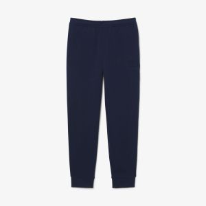Pantaloni sportivi Lacoste da uomo con marchio goffrato Blu