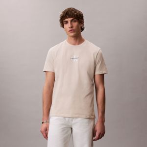 T-shirt Calvin Klein Uomo Micro Monolog Grigio
